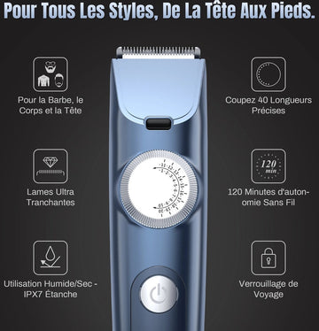 Tondeuse Machine - Waterdicht - Professionele Snoerloze Tondeuse - Elektrische Haar Knippen - Kapper Trimmers - Mannen - Zwart