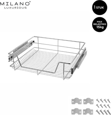 Milano Luxurious®- Schuiflades keukenkast – Lade Organizer – Draadmanden – Opberger - Opbergsysteem – 50 cm