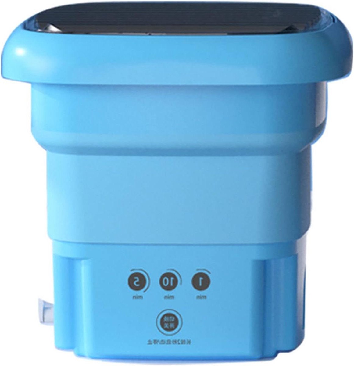 Mini-opvouwbare Draagbare Wasmachine en Drogercombinatie met Blauw Licht - Afvoermandbuis - Ondergoed - Sokken - Babykleding - Reizen - Kamperen - Camper - Slaapzaal - Appartement - Blauw - Mini wasmachine