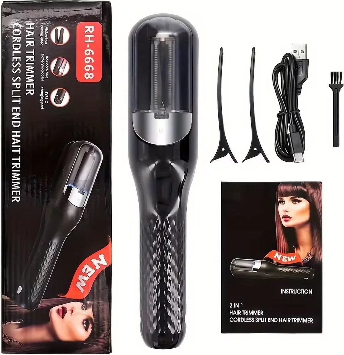 SFproducts - Trimmer - Split Ender Gespleten haarpunten - Draadloos - Twee Snijbladen