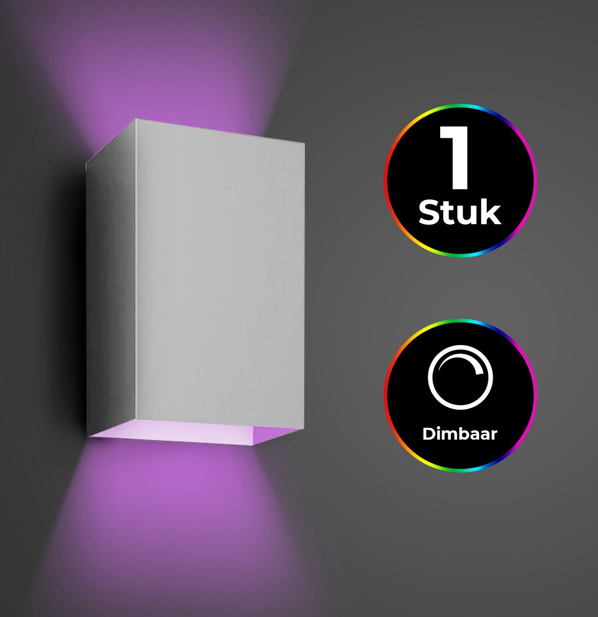 Bolt Electronics® – Wandlamp binnen – RGB – LED verlichting – Bedlamp - Wit