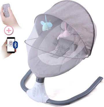 Elektrische Wipstoel - Baby Swing - Elektrische Schommelstoel - Bluetooth en Muziek - Babyschommel