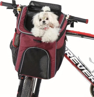 Xerolax Fietsmand Hond - Hondenmand Fiets - Voorop - Fietstas Hond - Hondenfietsmand - Rood
