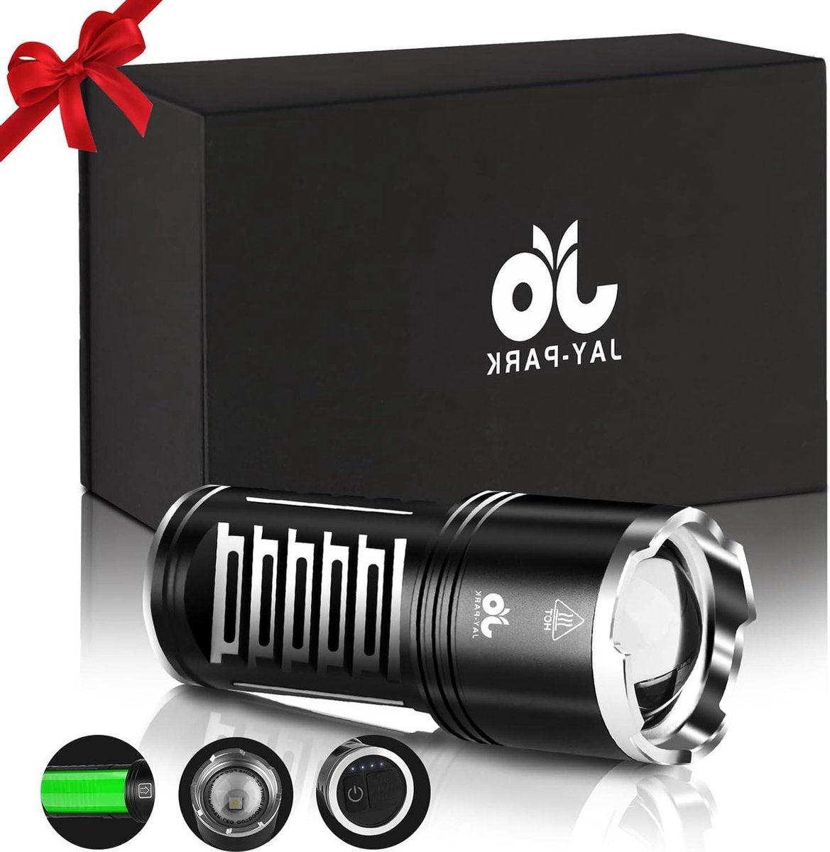 200000 Lumen Oplaadbare LED Zaklamp - Super Helder - Tactische Zaklamp - 3 Verlichting Modi - 10800 mAh Oplaadbare Batterij