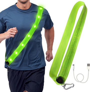 Hardloop verlichting - Borstlamp - Borstlamp hardlopen - Borstloop wandelaar - USB oplaadbaar - Hardloopvest