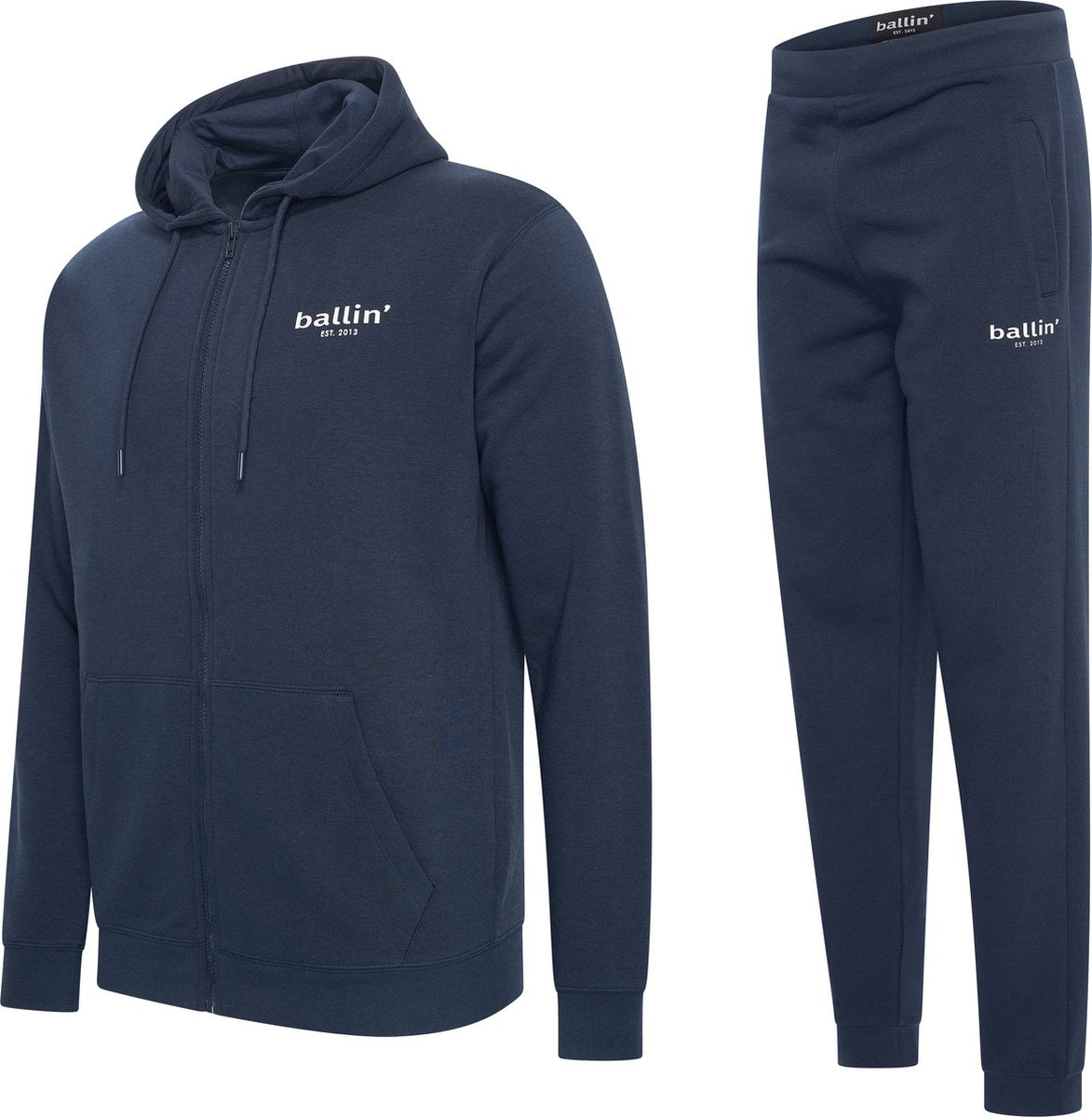 Heren Sport set met Ballin Est. 2013 Small Logo Joggingpak Print - Blauw - Maat XL