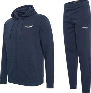 Heren Sport set met Ballin Est. 2013 Small Logo Joggingpak Print - Blauw - Maat XL