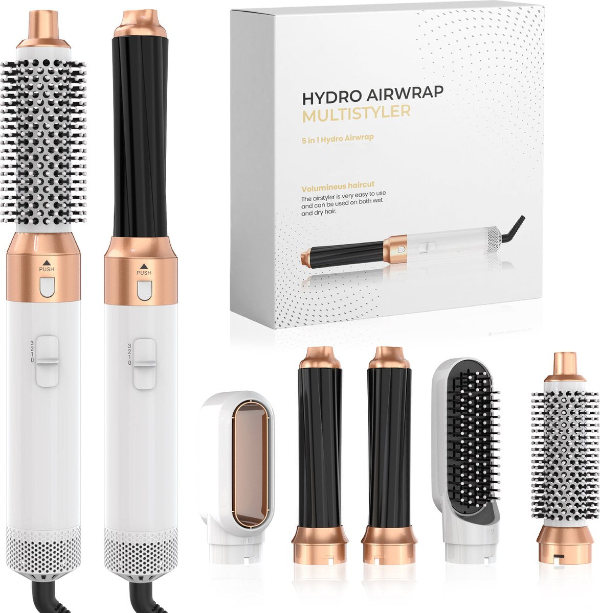 Bolt Electronics® Airstlyer Krultang - Krultangen - Föhnborstel - 5 in 1 multi styler - Wit - TikTok - Nieuwste Versie 3.0 Maart 2023 edition