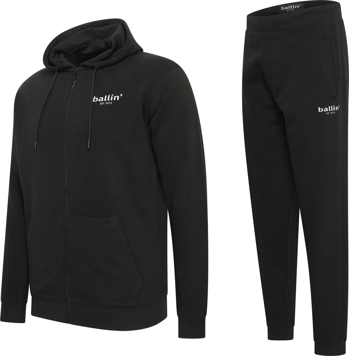 Heren Sport set met Ballin Est. 2013 Small Logo Joggingpak Print - Zwart - Maat M