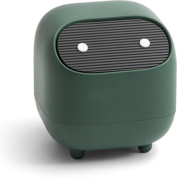 Tafelbak, Tafelbak met Deksel, Dubbellaags Kleine Prullenbak Kleine Ninja Vorm Desktopbak met Schuifdeksel, Geurisolatie voor Keuken, Badkamer, Bureau