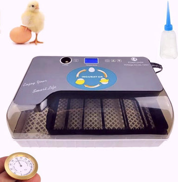 Slimme Broedmachine voor eieren - automatische rolsysteem met geïntegreerd schouwlamp - incl accessoires - waterflesje met spitse tuit