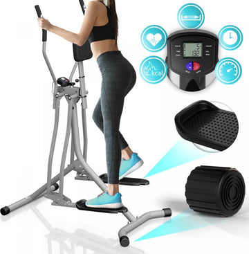 Crosstrainer met LCD-Display - Zilver