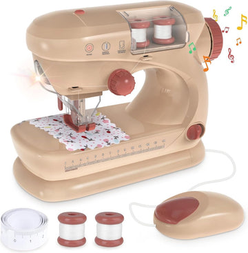 Kindernaaimachine - Naaimachine - Met Voetpendaal - 12,7 x 2,5 x 10,2 CM - Beige