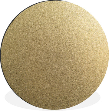 WallCircle - Wandcirkel - Muurcirkel - Metaal - Goud - Design - Structuur - Chic - Aluminium - Dibond - ⌀ 90 cm - Binnen en Buiten