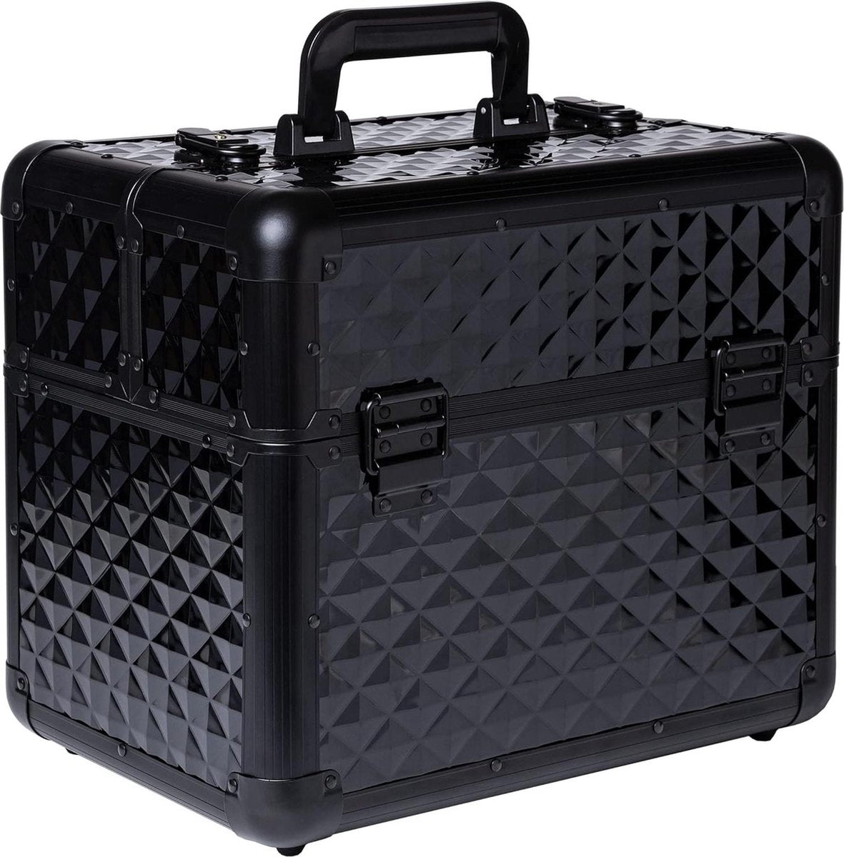 Art Cosmetic Case Medium Nailart-koffer Large - zwart met opbergmogelijkheid Nagellak koffer