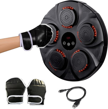 Slimme elektronische muziekboksmachine voor thuisgebruik - bokstraining voor volwassenen en kinderen met LED-licht en bluetooth-sensor Boxing machine