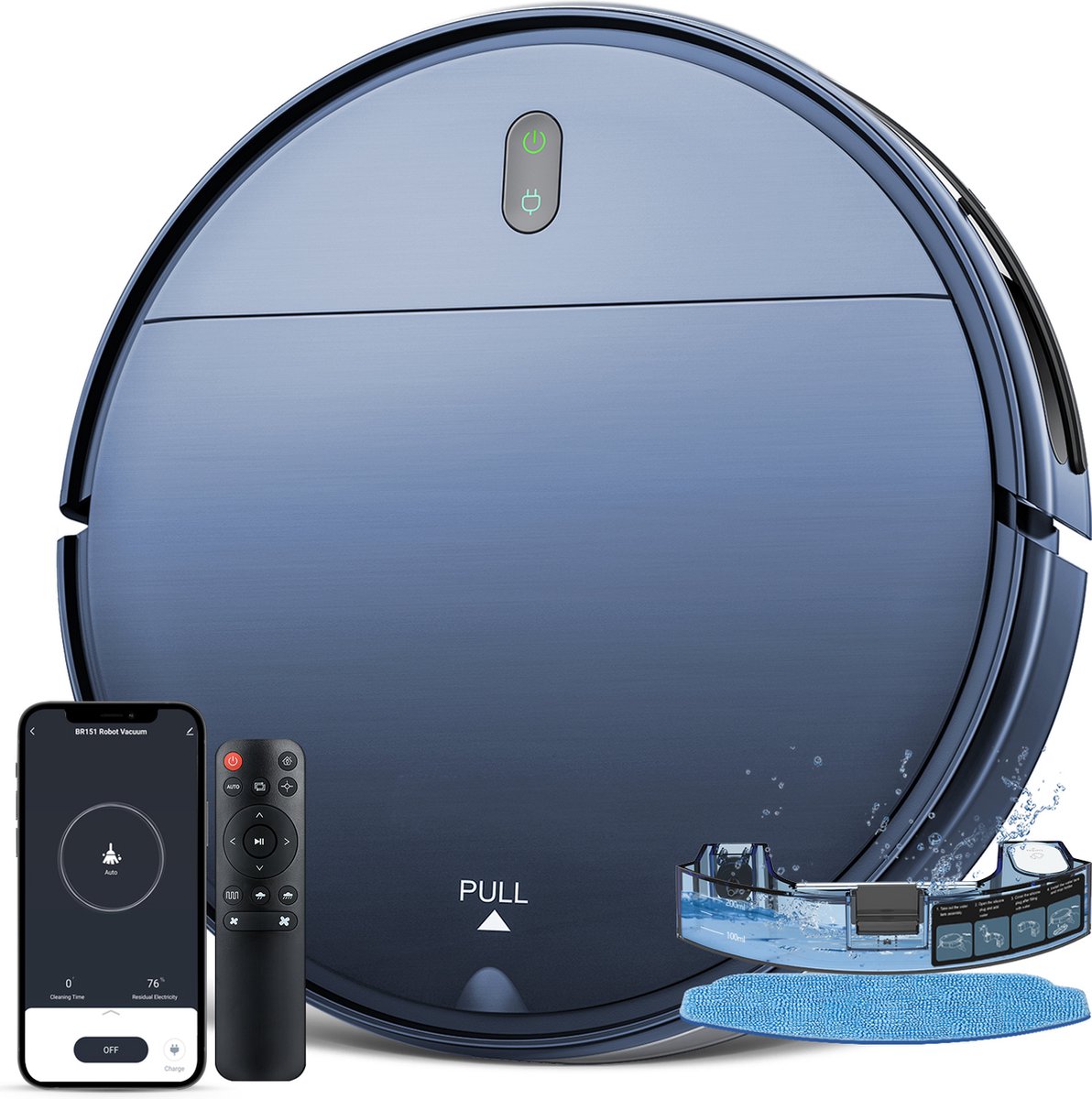 Robotstofzuiger met Dweilfunctie - Met Laadstation - Dweilrobot - Robotstofzuigers - alexa - perfect voor huisdieren - met afstandsbediening en app