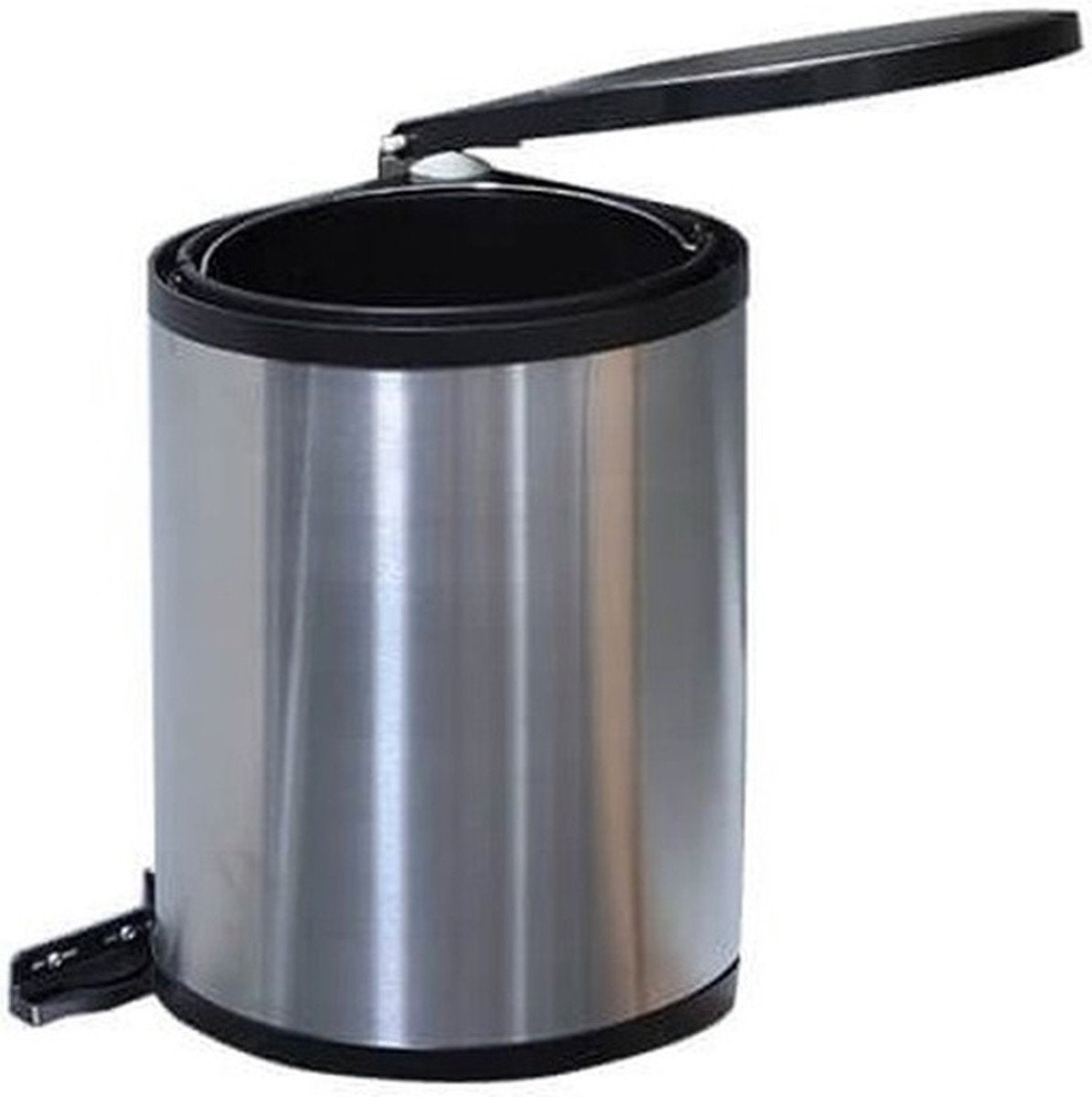 Uitschuifbare prullenbak voor keukenkastje - rvs - 12 liter- Vuilnisemmers/vuilnisbakken/prullenbakken