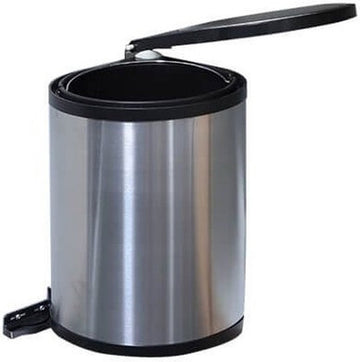 Uitschuifbare prullenbak voor keukenkastje - rvs - 12 liter- Vuilnisemmers/vuilnisbakken/prullenbakken