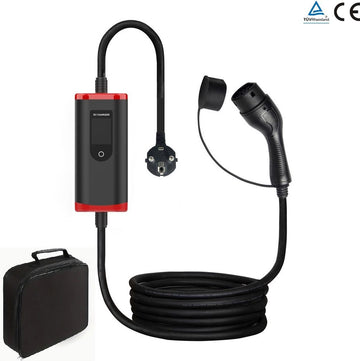 Mobiele EV thuislader - 220V - 1 fase - 3.6kW - 16A - 5.Meter - Type 2 - Incl. opbergtas - Geschikt voor elektrische auto's en plug-in hybrides - VPC-B2-16AC-5M