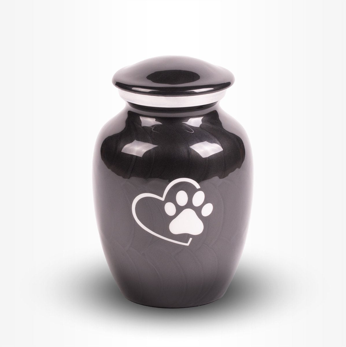 Dieren Urn Hond Kat Middel 750 ml Zwart Wit Hart & Poot