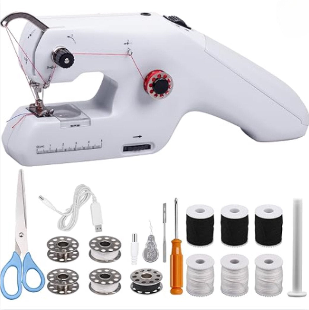 Handnaaimachine - Repareren van Kleding - Draadloos - Mini Naaimachine - Handheld - Compact & Draagbaar