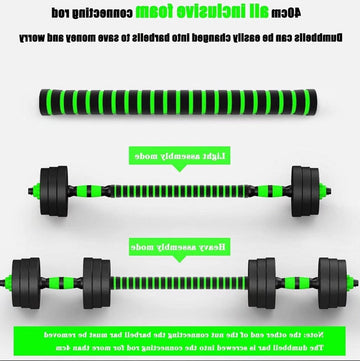 Verstelbare dumbbell set 10kg(5kg*2) - 1 paar - 3 in 1 halter met barbell-link - voor heren en dames - krachttraining thuis - fitness gewichten - halters - lange halter - halterset met gewichten