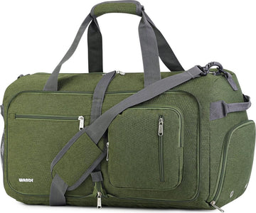 Opvouwbare reistas, 60-100 liter, superlichte reistas voor bagage, sport, fitness, waterdicht nylon, Donkergroen 40 l