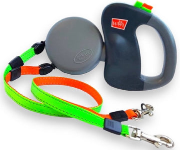 Dubbele Hondenriem Voor Twee Honden - Grijs - Tot 22 kg (per hond) - 300 cm