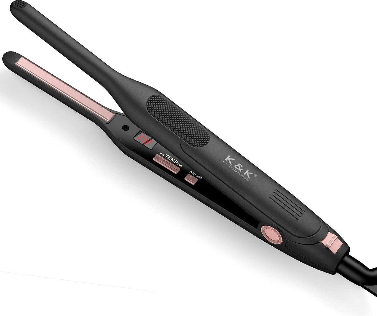 Mini Stijltang Voor Kort Haar, 2 in 1 Glad en Krullend, Met Instelbare Temperatuur 50 ℃ - 230 ℃