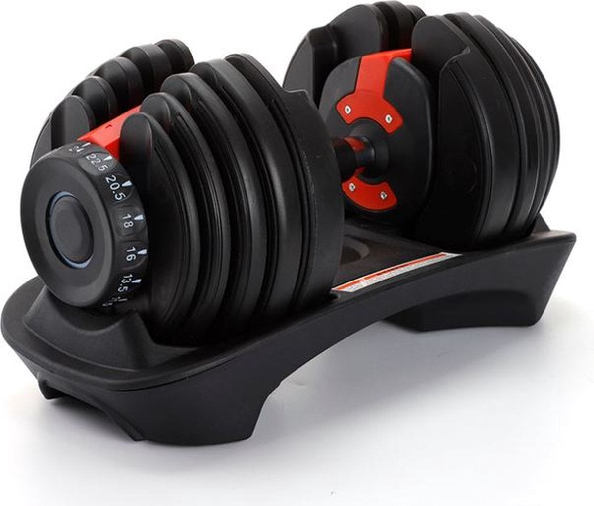 Verstelbare Dumbbell 24 kg - Verstelbare Gewichten - Adjustable Dumbbell - 2.5kg t/m 24kg - 15 DUMBBELLS IN ÉÉN - Zwart