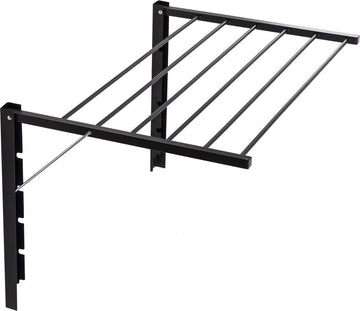 Droogrek - Opklapbare badkamerdroger aan de muur gemonteerd - 70 cm Zwart