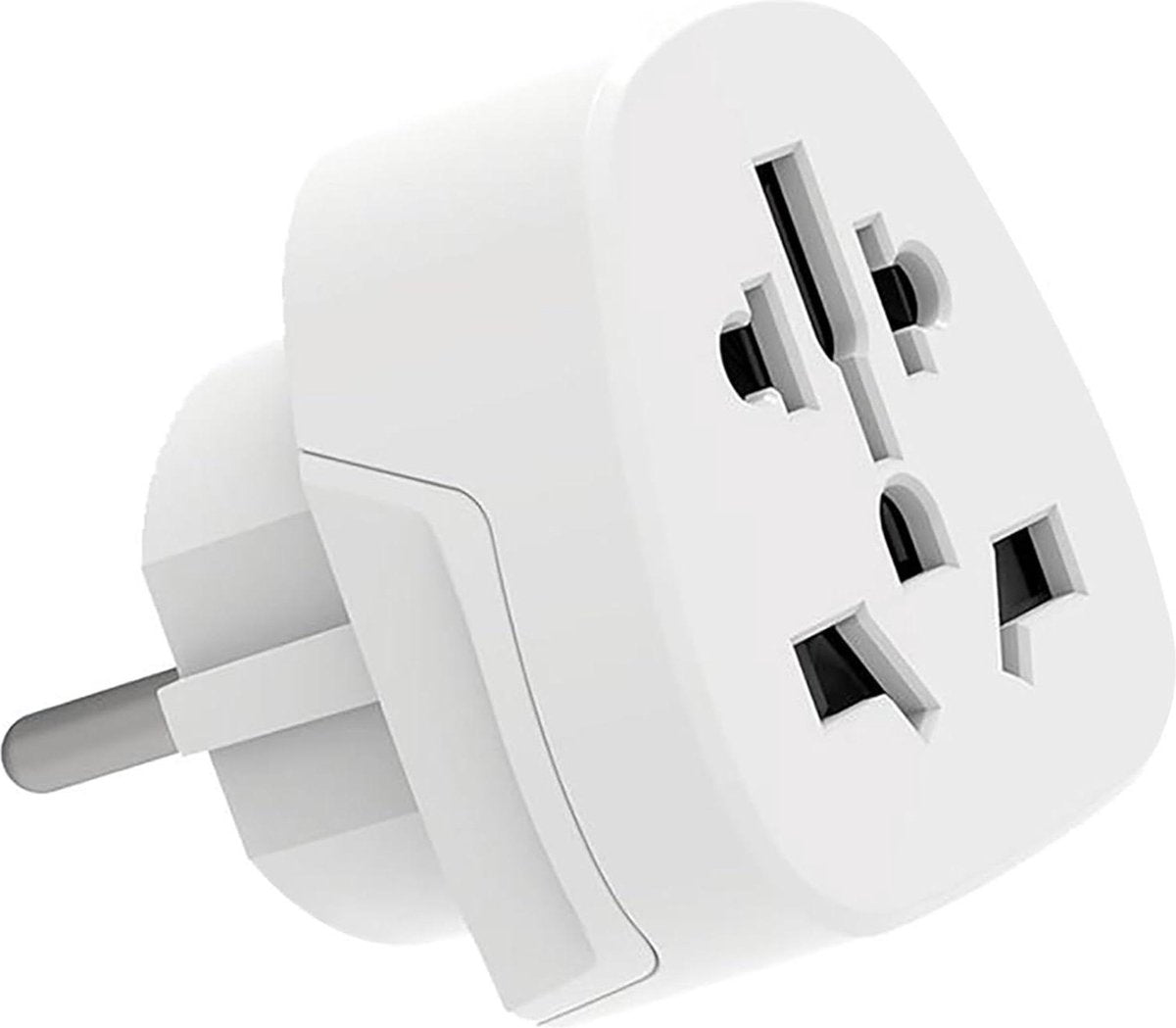 Ewent Universele Wereld Europa Reisadapter - USA-UK-AUS-China-Zwitserland naar Schuko Socket (IT-ES-DE-UE) compact