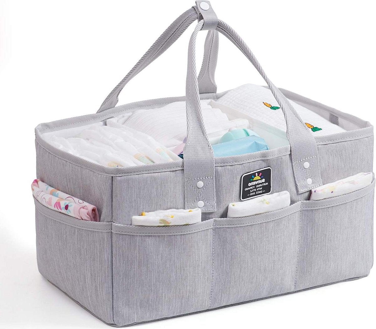 Nappy Caddy Organizer - diapers en newborn benodigdheden opbergsysteem - tafel hangend - babyregister cadeau
