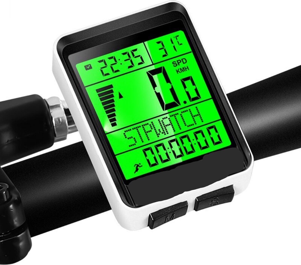 Kilometerteller Fiets Draadloos - Fietscomputer Waterdicht - KM Teller Mountainbike - 2.1” Scherm