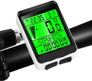 Kilometerteller Fiets Draadloos - Fietscomputer Waterdicht - KM Teller Mountainbike - 2.1” Scherm