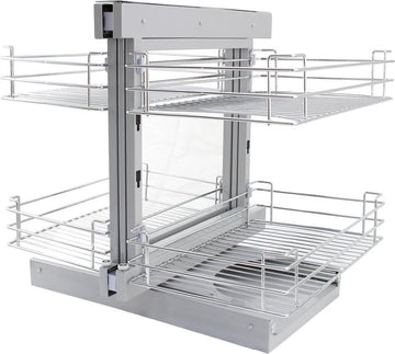 Milano Luxurious® Magic Corner Pull Out Kitchen Cupboard Drawers - Right Hand