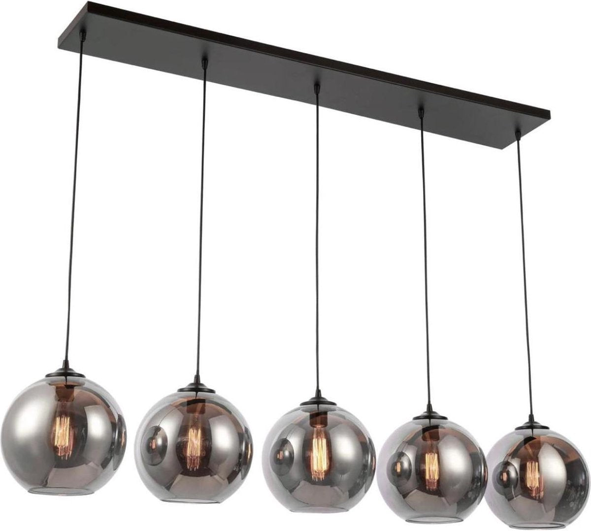 5 bol hang lamp smoke glas