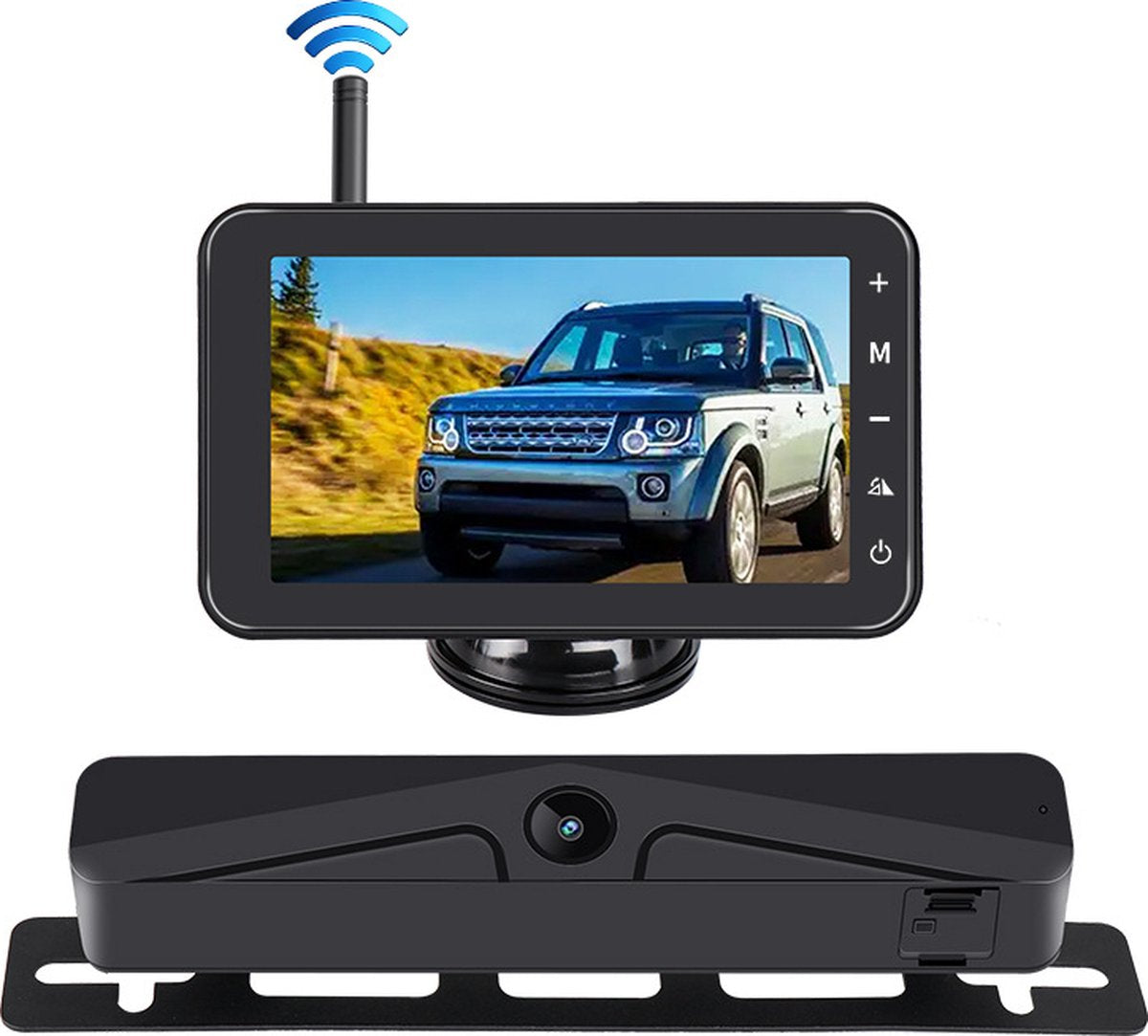 Auto Nummerplaat Frame met zonnepaneel achteruitrijcamerasysteem Auto Solar Poweredreverse Rear View Backup Camera Draadloze 1 jaar garantie
