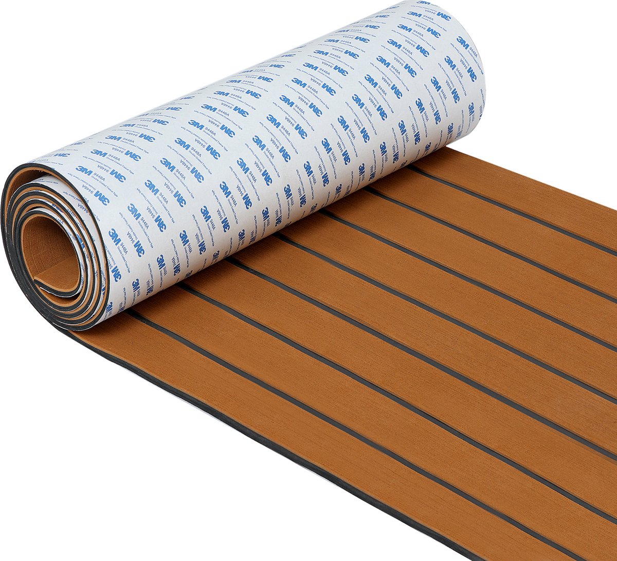 Zelfklevende Decking Mat - EVA Teak Foam Bootmat Jachtvloeren - Wasbaar - 238x89x0.6cm - Bruin