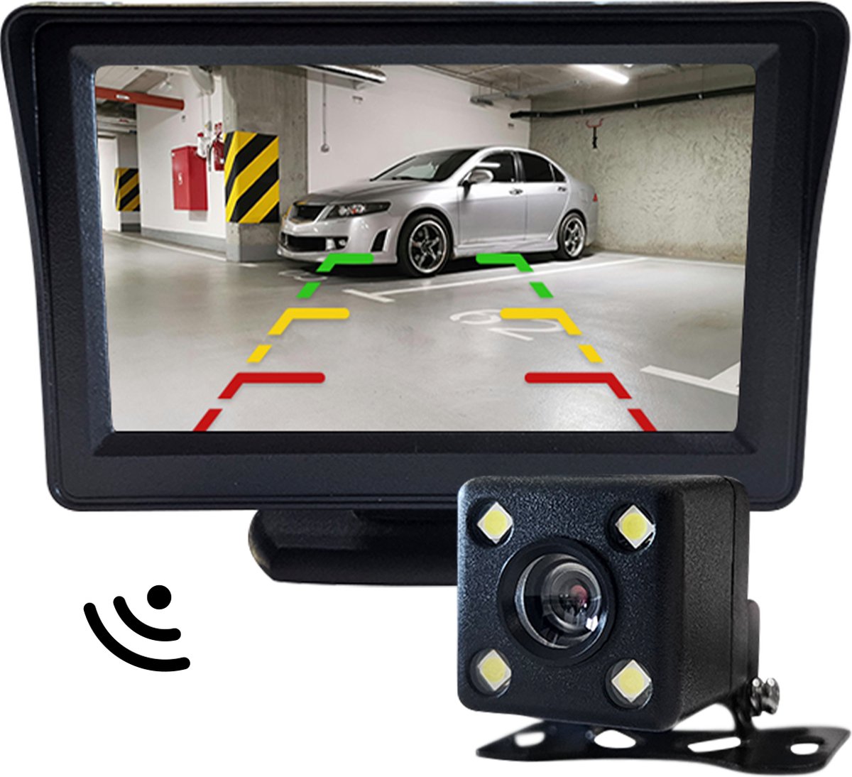 Draadloze Achteruitrijcamera met Nachtzicht - Parkeerhulp - 5 inch HD Ready - Complete set