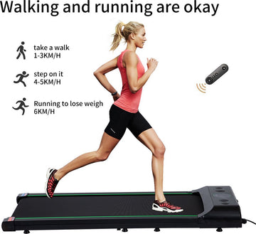 Loopband - 1-6km/h- Krachtig - slank en stil - LCD scherm en teller - ingebouwde Bluetooth-luidspreker - Meerdere Snelheidsstanden - Wandelband - Walking Pad - Treadmill - MET Afstandsbediening