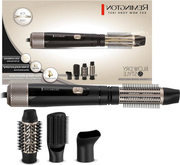 Föhnborstel 4-Opzetstukken-38mm-50mm-Stijlborstel-Blaasmond-Voor-Föhnen-&-Stylen-Heteluchtborstel-En-Krultang-Halflang-Tot-Lang-Haar-1000-Watt-Blow-Dry-&-Style-AS7500