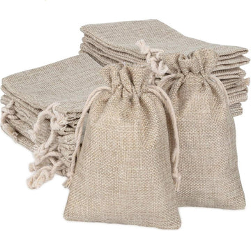 Jute zak 25 stuks trekkoord 10 x 15 cm kleine zakken stoffen om te vullen linnen zakjes adventskalender sieraden lavendelbloesem gastgeschenken doe-het-zelf handwerk