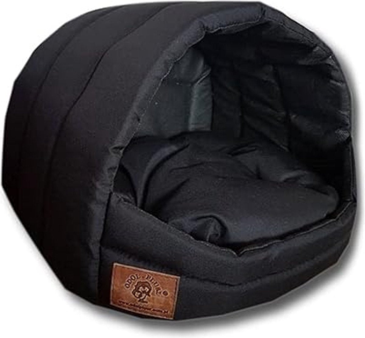 Hondencave - Hondenmand Cave – Cozy Hondengrot – Dierenslaapzak – Hondenslaapzak – Kattenhol – 2-IN-1 - Zwart