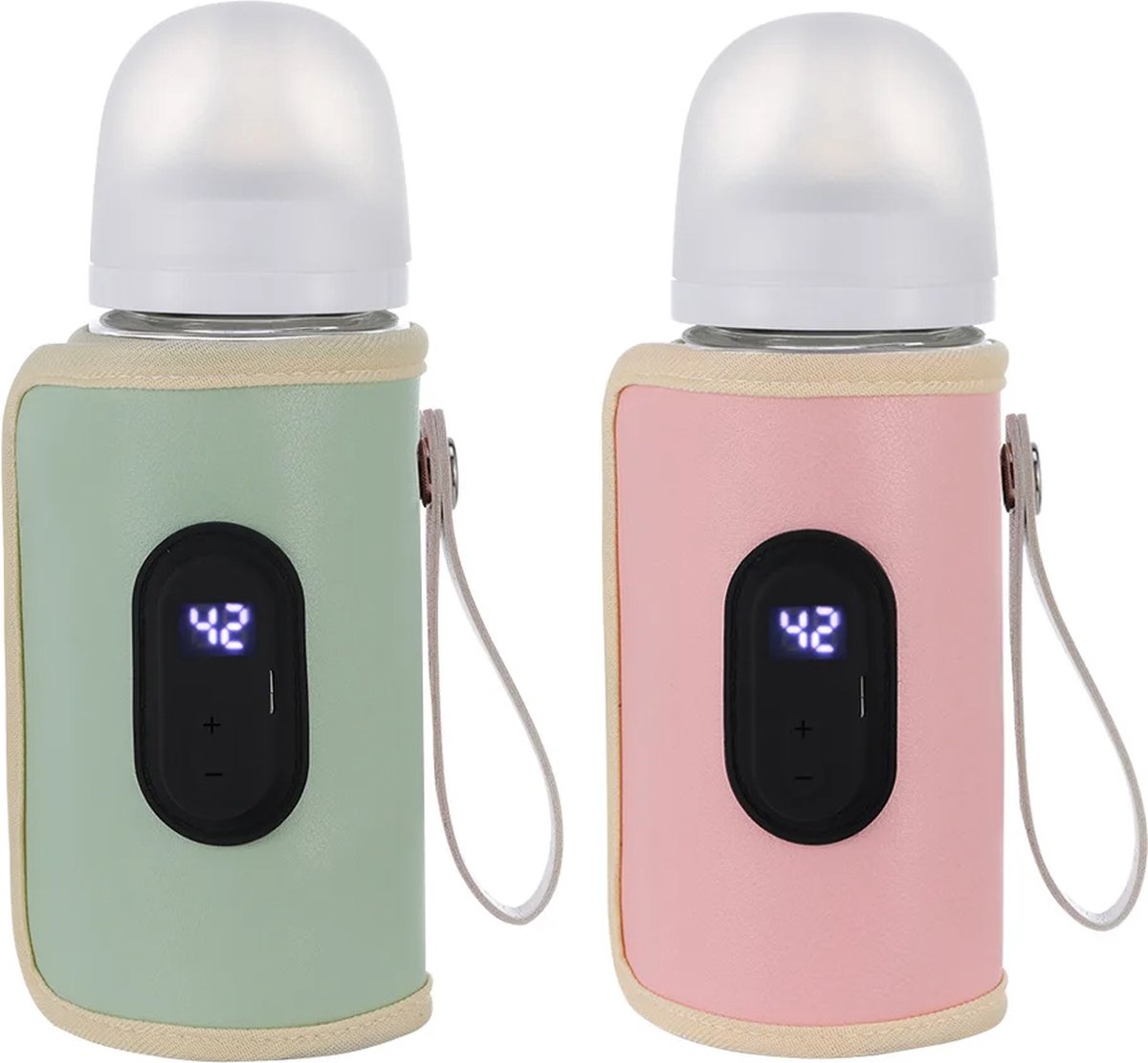 Flessenwarmer - Baby Verpleegfles Hoes - Verstelbare Flessenwarmer - Portable Bottle Warmer - USB - Green