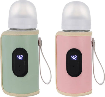 Flessenwarmer - Baby Verpleegfles Hoes - Verstelbare Flessenwarmer - Portable Bottle Warmer - USB - Green