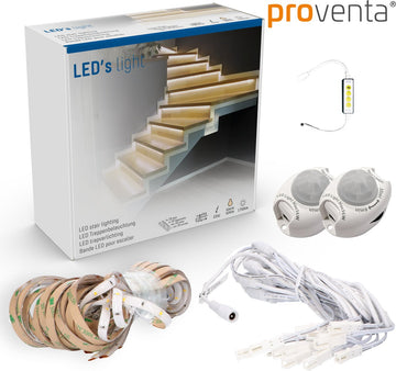 LED Trapverlichting set met bewegingssensor - 15 x LED strip 80 cm - Koel wit licht