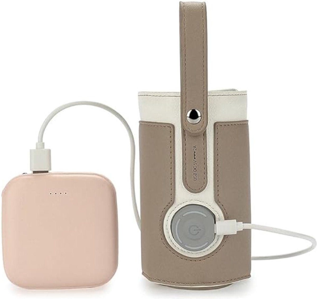 Draagbare Flessenwarmer - Flessenwarmer Onderweg USB Oplaadbaar – Flesverwarmer Met 3 Verwarmingsniveaus – Geschikt Voor Babyflessen En Glazen Bekers