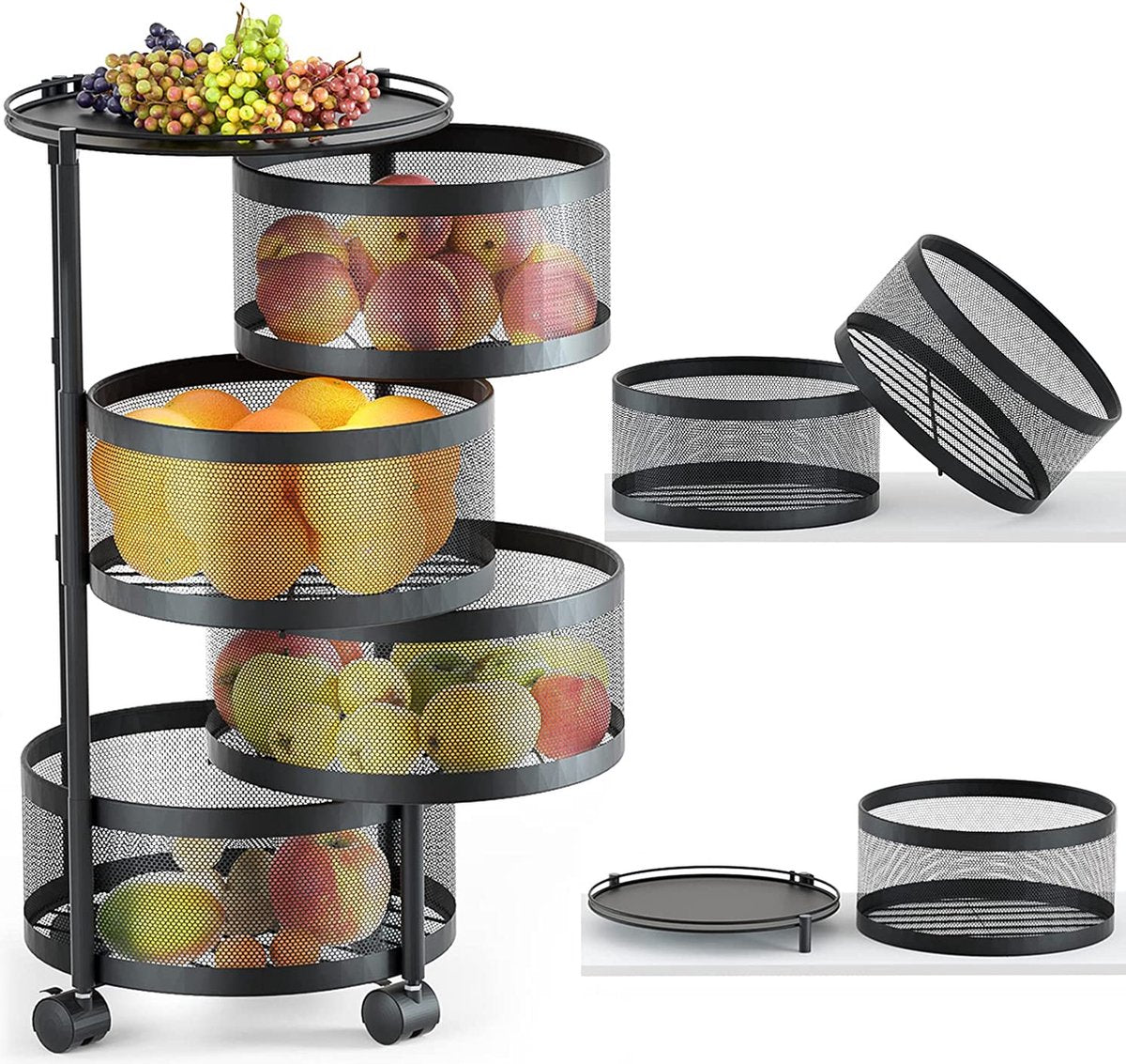 Luxe fruitschaal – Fruitmand – Fruitmandje – Fruit Opberger – Fruit Bowl – Fruit Basket – Luxe Fruit Etagere